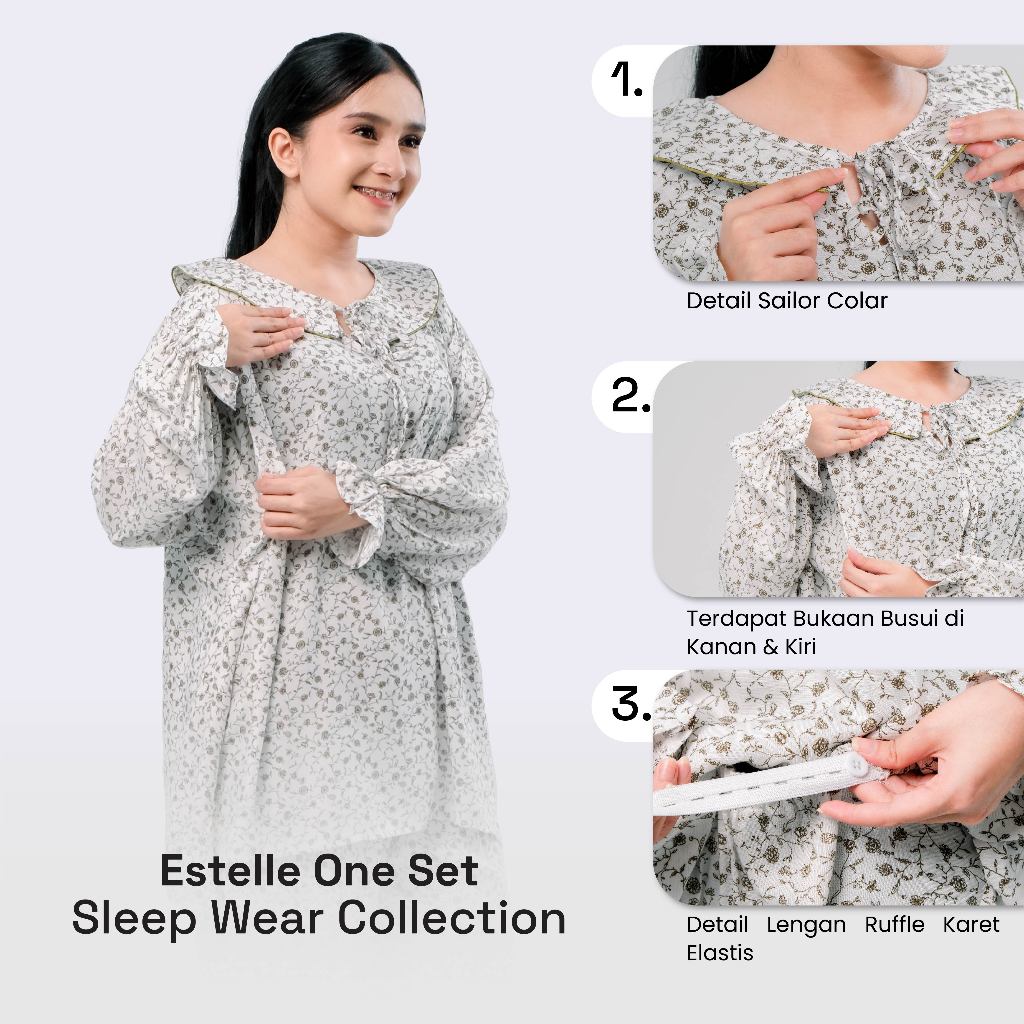 Momiasi - Lullaby Sleepwear - One Set Piyama - BajuTidur  Bumil & Busui Friendly