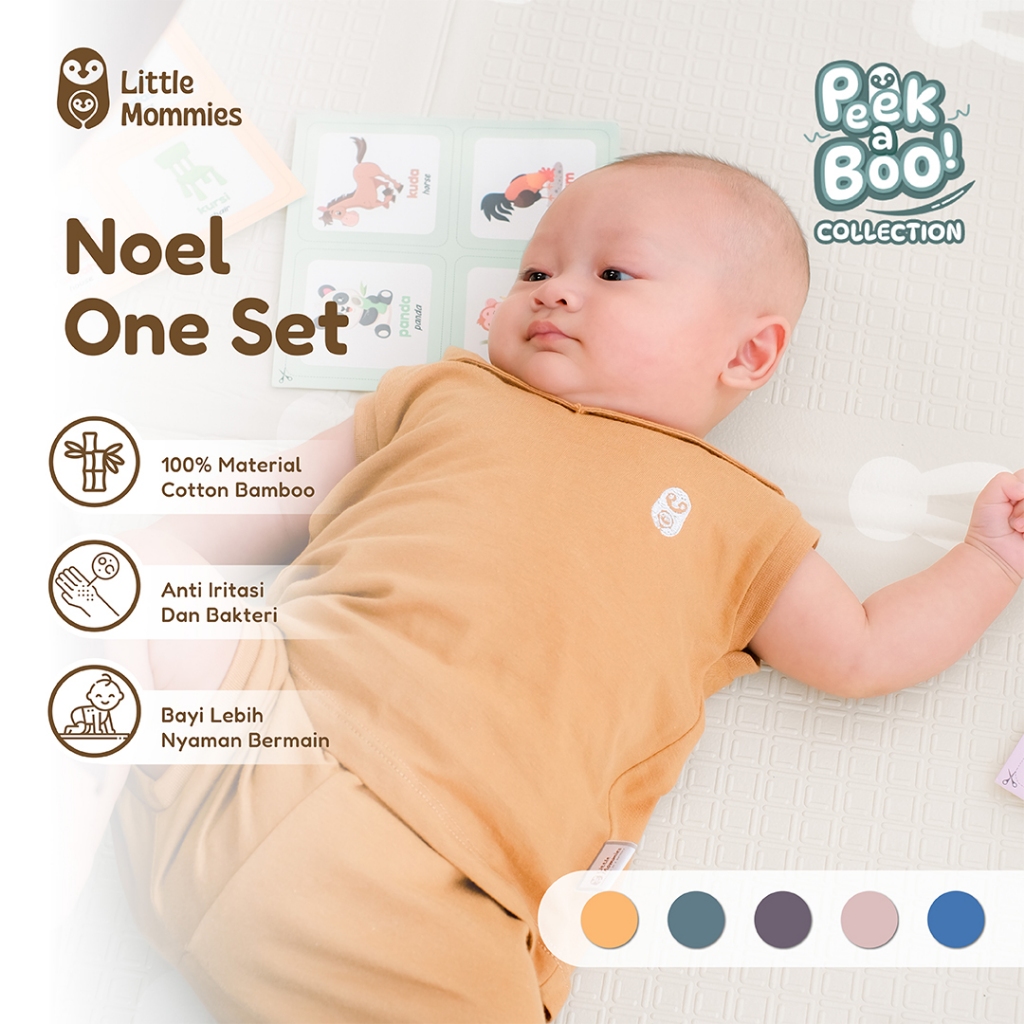 Little Mommies - Noel One Set Playsuit Newborn - Baju Bermain Bayi Comfortable 0-12 Month
