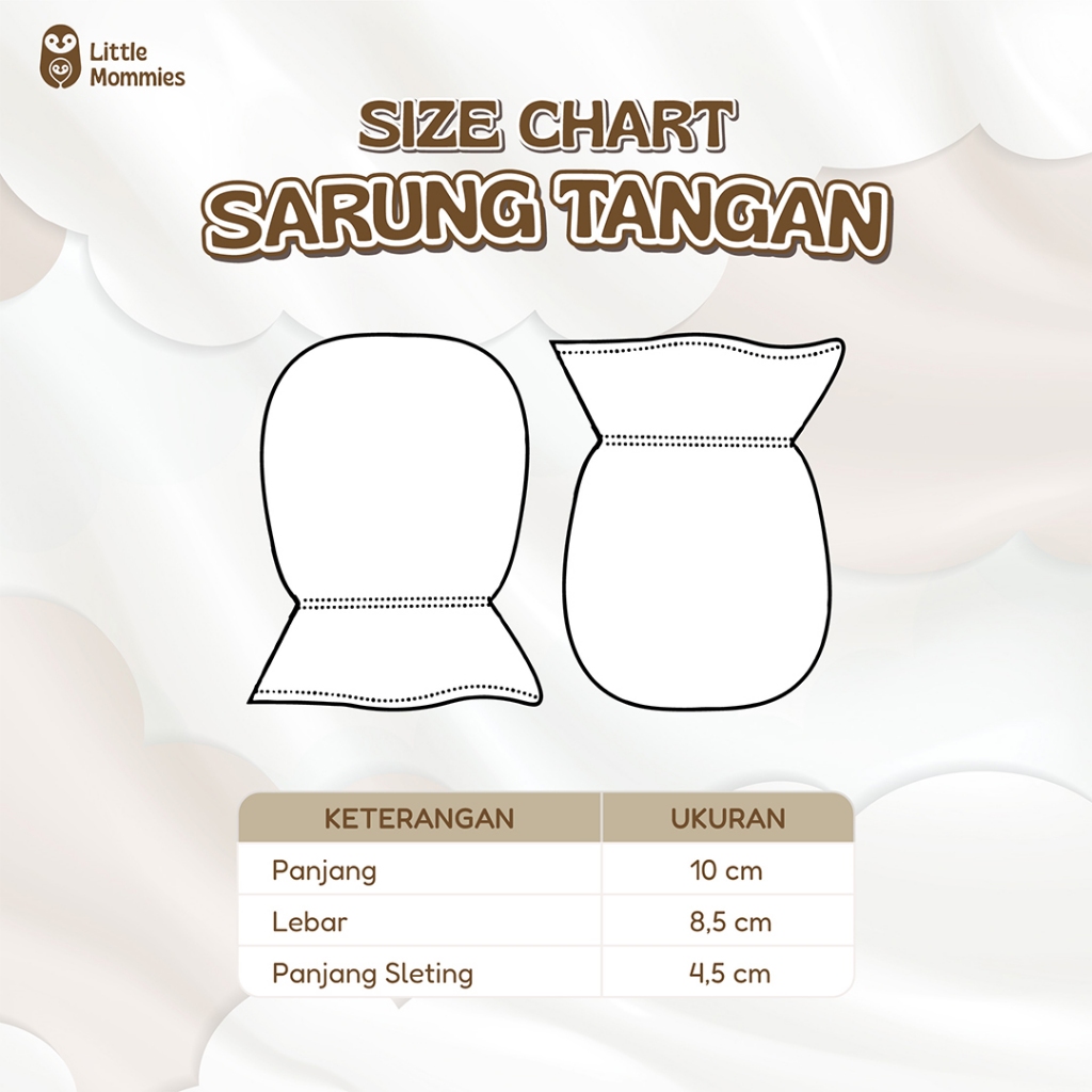 Little Mommies - Sarung Tangan Bayi – Mittens Newborn Cotton Bamboo Premium All Size