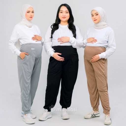 Momiasi - Celana Ibu Hamil Fashion Wanita Bumil Kekinian Jumbo Maternity Pants Premium