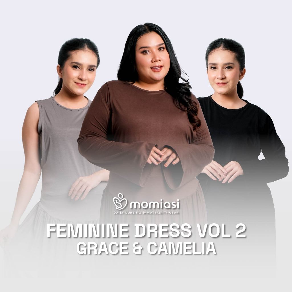 Momiasi - Grace - Camelia Inner Dress Rayon Premium - Stylish Dress Kekinian - Bumil & Busui Friendly