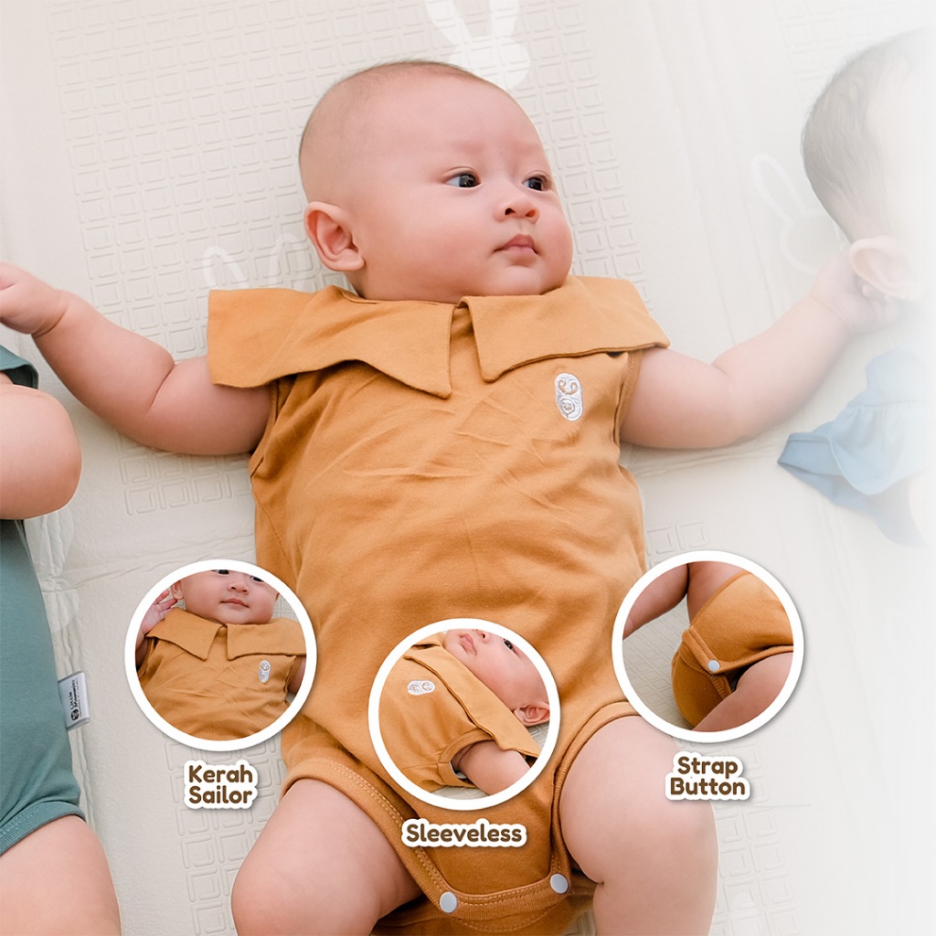 Little Mommies - Zoey Jumper Playsuit Newborn - Baju Bermain Bayi Comfortable 0-12 Month