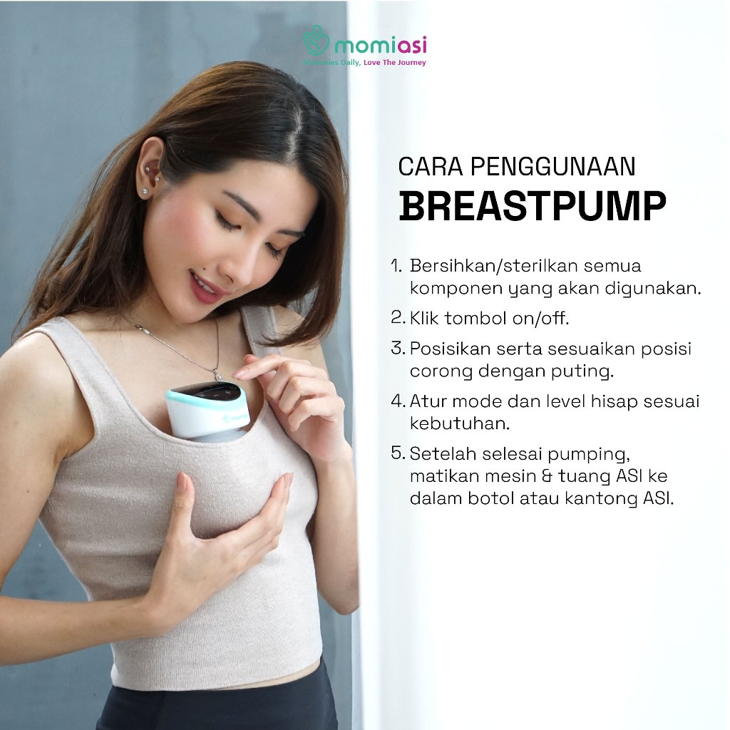 Momiasi - Essential Breast Pump - Pumping Handsfree Electric – Pompa Asi Portable Daya Hisap Kuat