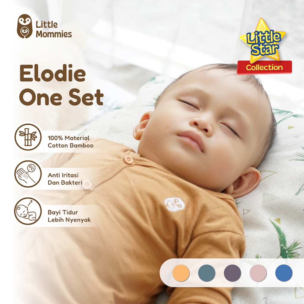 Little Mommies - Elodie One Set Sleepwear Newborn - Baju Tidur Bayi Comfortable 0-12 Month