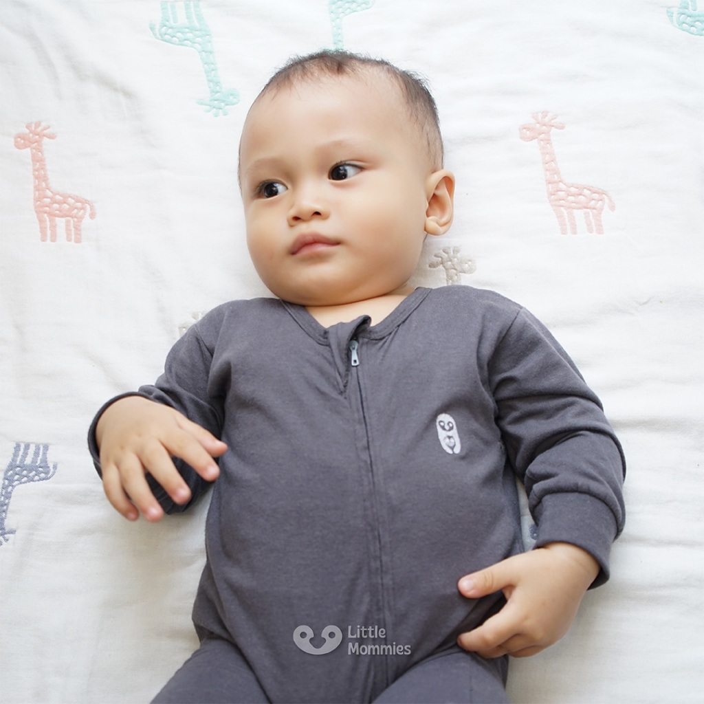 Little Mommies - Clay Jumpsuit Sleepwear  Newborn - Baju Tidur Bayi Comfortable 0-12 Month