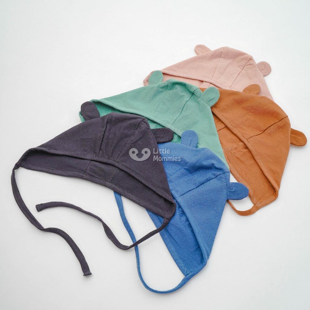 Little Mommies- Topi Bonet Bayi Newborn – Aksesoris Topi Bayi Newborn Cotton Combed Premium All Size