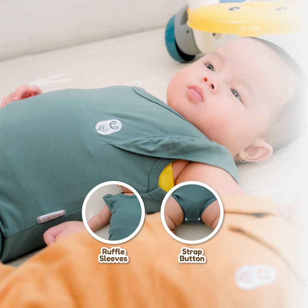 Little Mommies - Kaylee Jumper Playsuit Newborn - Baju Bermain Bayi Comfortable 0-12 Month