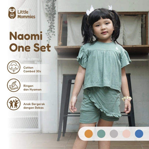Little Mommies - Naomi One Set Kids Wear Premium - Setelan Baju Anak Perempuan 2 - 5 Tahun