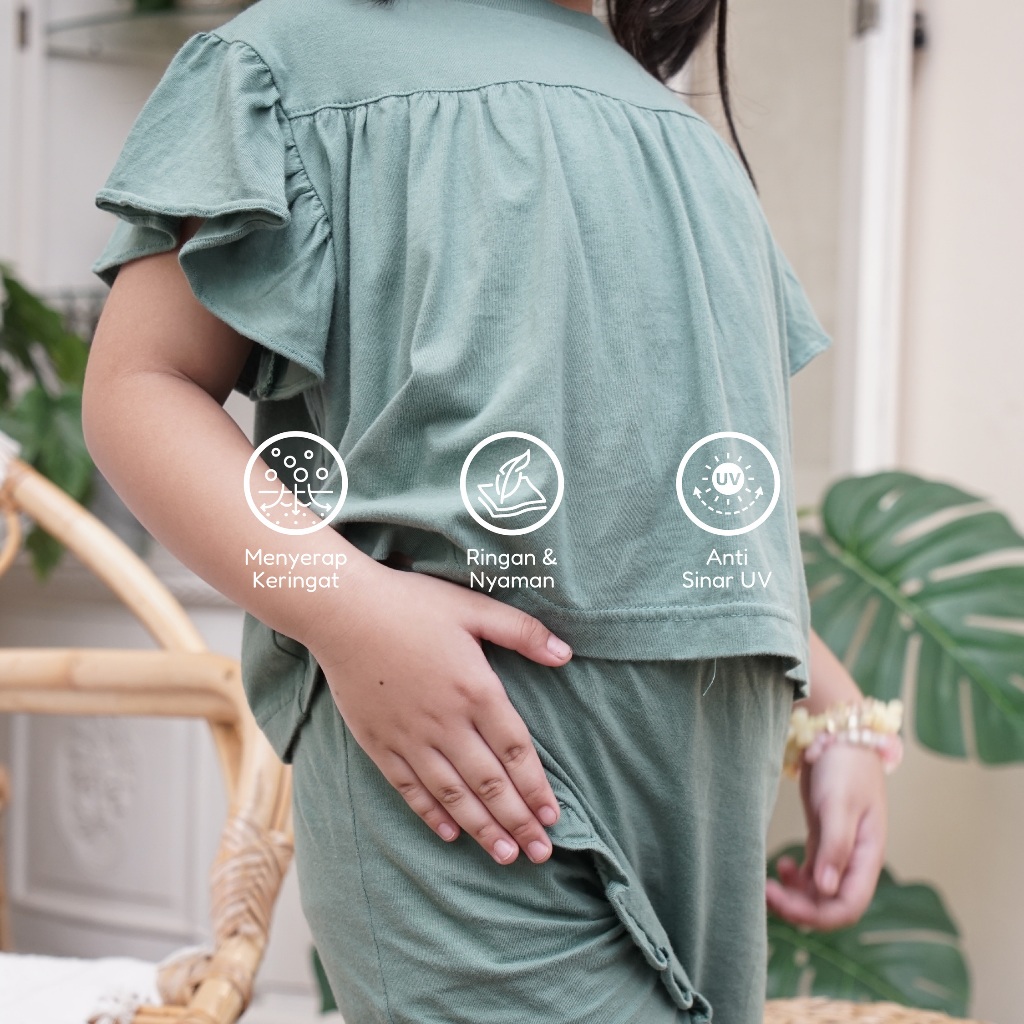 Little Mommies - Naomi One Set Kids Wear Premium - Setelan Baju Anak Perempuan 2 - 5 Tahun