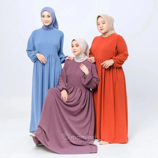 Momiasi - Allysa Dress Crinkle – Dress Busui Bumil Friendly