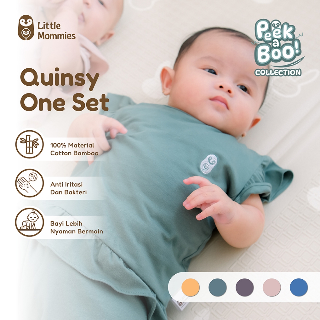 Little Mommies - Quinsy One Set Playsuit Newborn - Baju Bermain Bayi Comfortable 0-12 Month