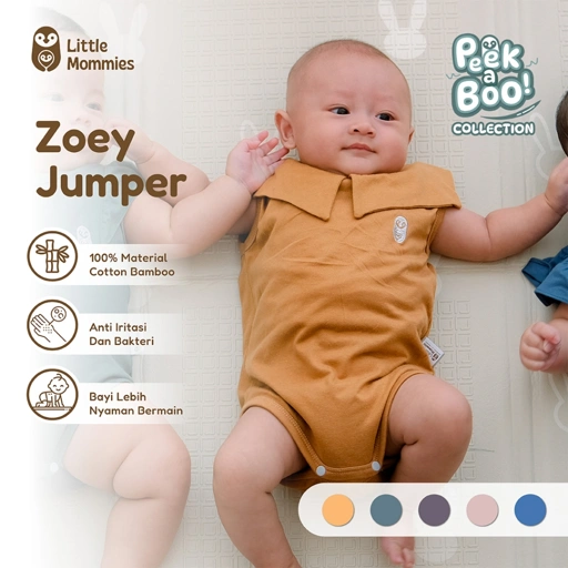Little Mommies - Zoey Jumper Playsuit Newborn - Baju Bermain Bayi Comfortable 0-12 Month