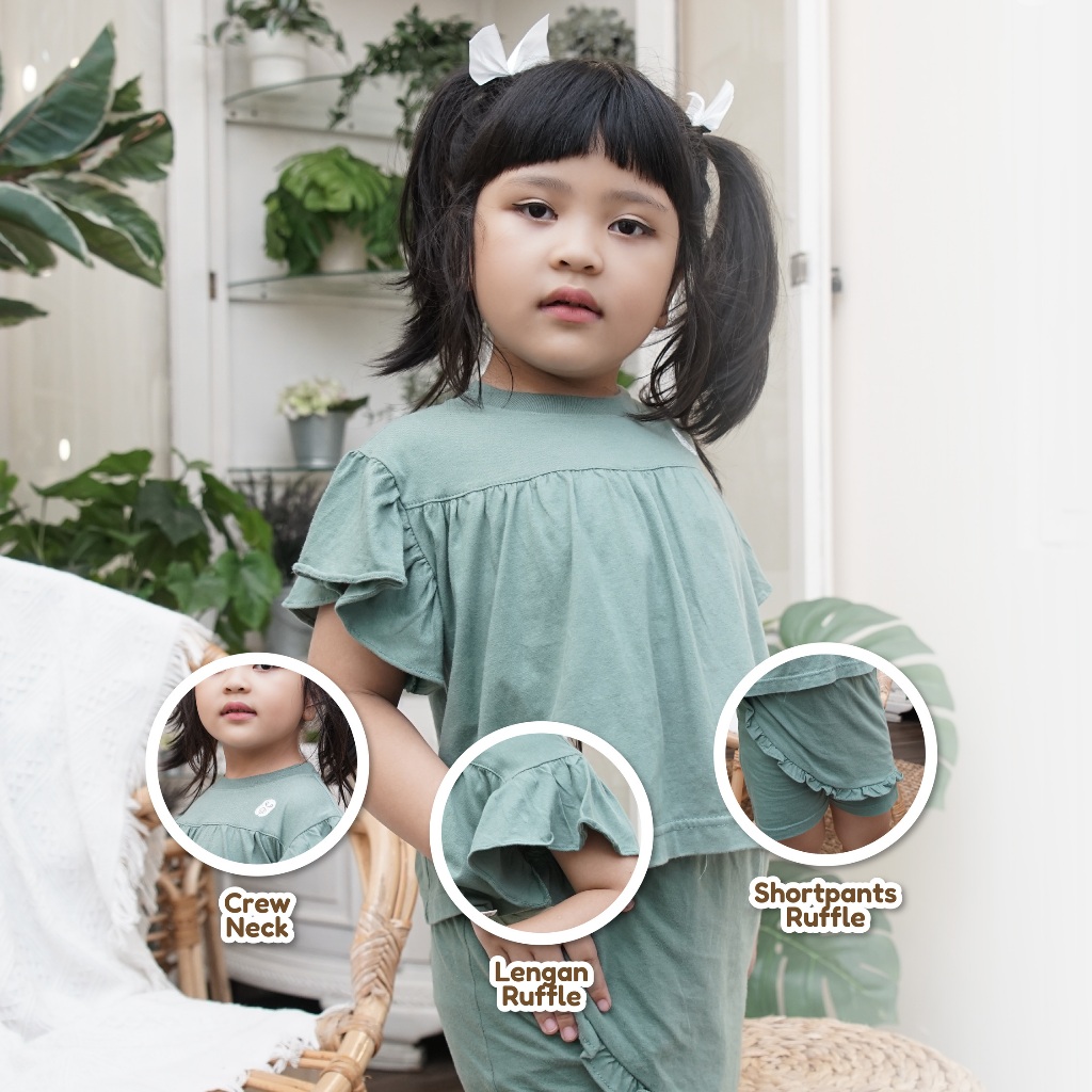 Little Mommies - Naomi One Set Kids Wear Premium - Setelan Baju Anak Perempuan 2 - 5 Tahun