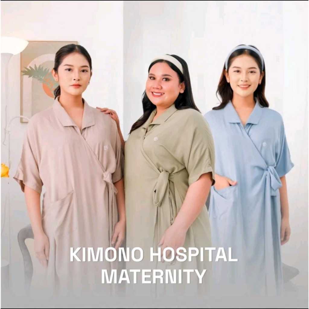 Momiasi – Yuki Home Dress Kimono Lengan Pendek – Daster Busui Lahiran Friendly- Maternity Hospital Kimono Rayon