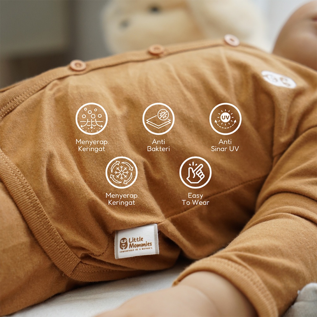 Little Mommies - Elodie One Set Sleepwear Newborn - Baju Tidur Bayi Comfortable 0-12 Month