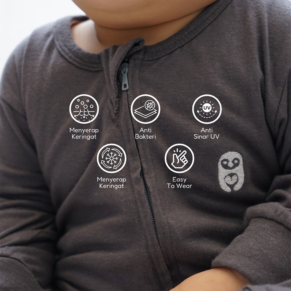 Little Mommies - Clay Jumpsuit Sleepwear  Newborn - Baju Tidur Bayi Comfortable 0-12 Month