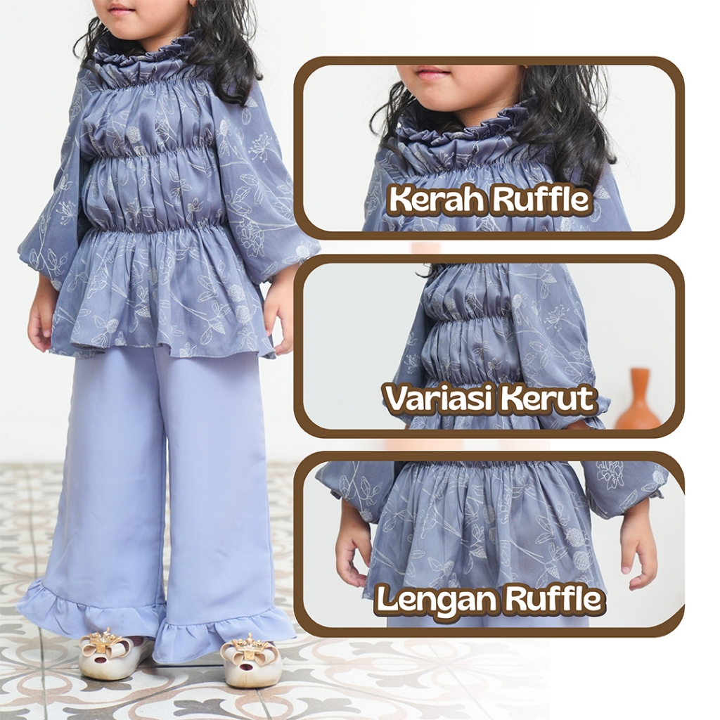 Little Mommies - Raya Collection One Set Kids Premium - Setelan Anak Perempuan Special Raya 2-5 Tahun