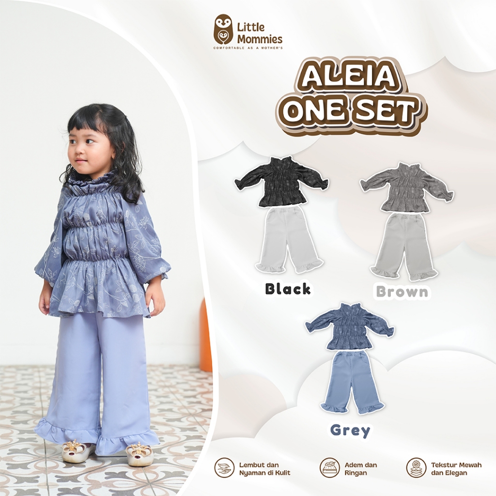 Little Mommies - Raya Collection One Set Kids Premium - Setelan Anak Perempuan Special Raya 2-5 Tahun