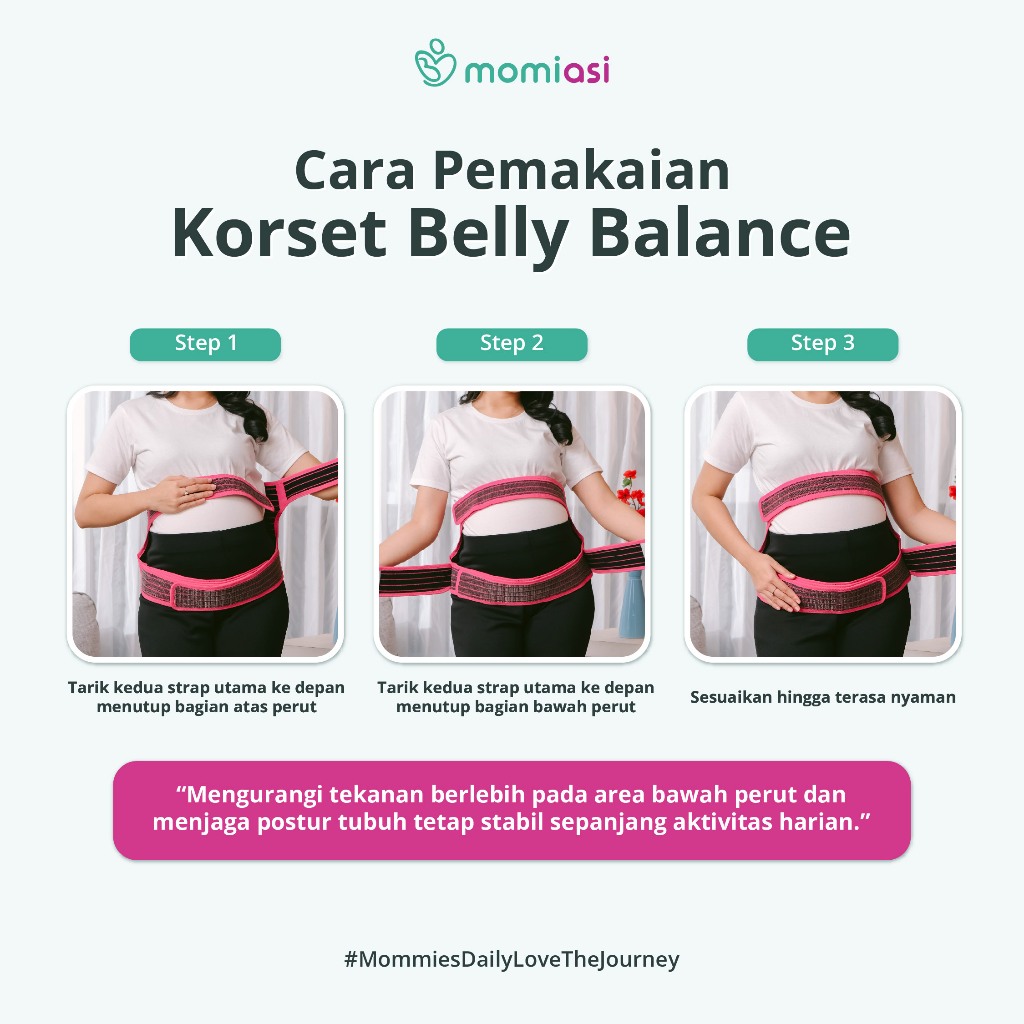 Momiasi – Belly Balance Bamboo Maternity Corset | Pregnancy Belt | Sabuk Hamil Penyangga Premium