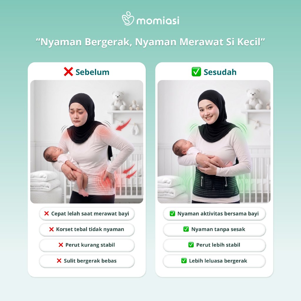 Momiasi - Korset Postpartum Bamboo - Korset Bamboo Pasca Melahirkan BIG SIZE (NEW)