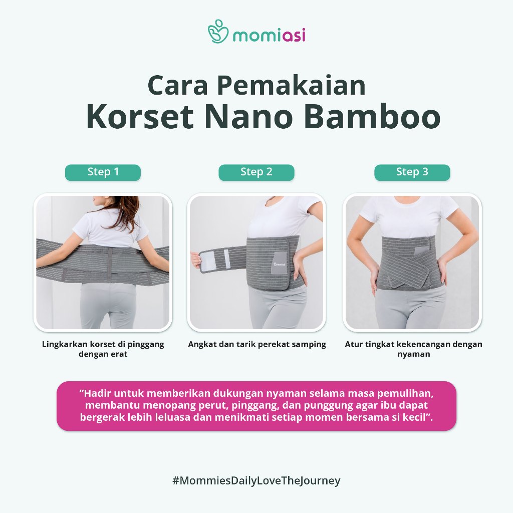Momiasi - Korset Nano Bamboo FAST SLIM - Premium Korset Nano Bamboo Pasca Melahirkan