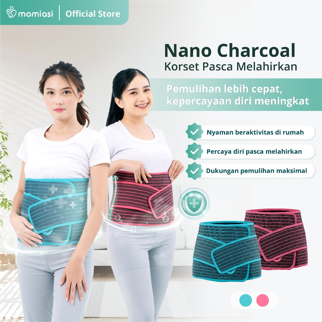 Momiasi - Korset Nanno Bamboo Charcoal - Korset Postpartum Adjustable
