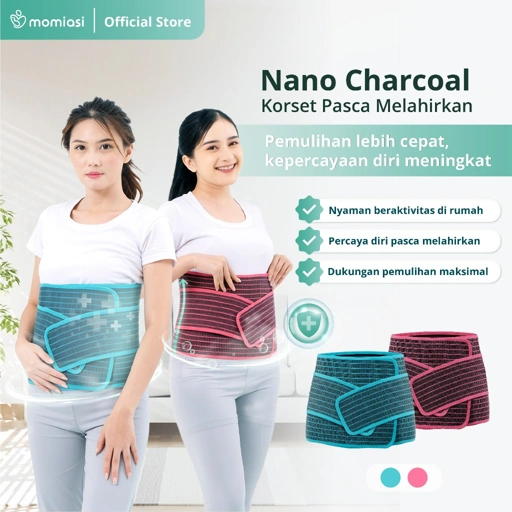 Momiasi - Korset Nanno Bamboo Charcoal - Korset Postpartum Adjustable