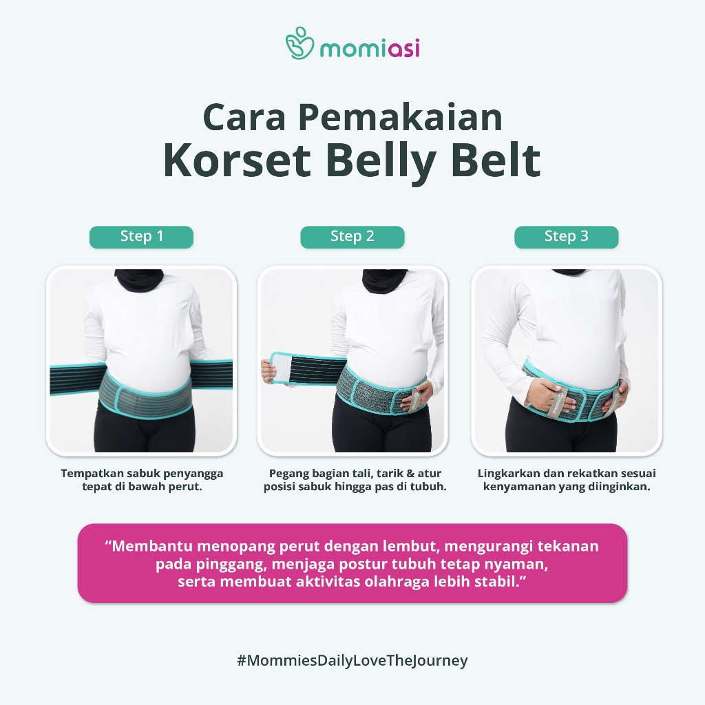 Momiasi – Belly Belt Bamboo Maternity Corset - Sabuk Penyangga Perut Ibu Hamil Premium