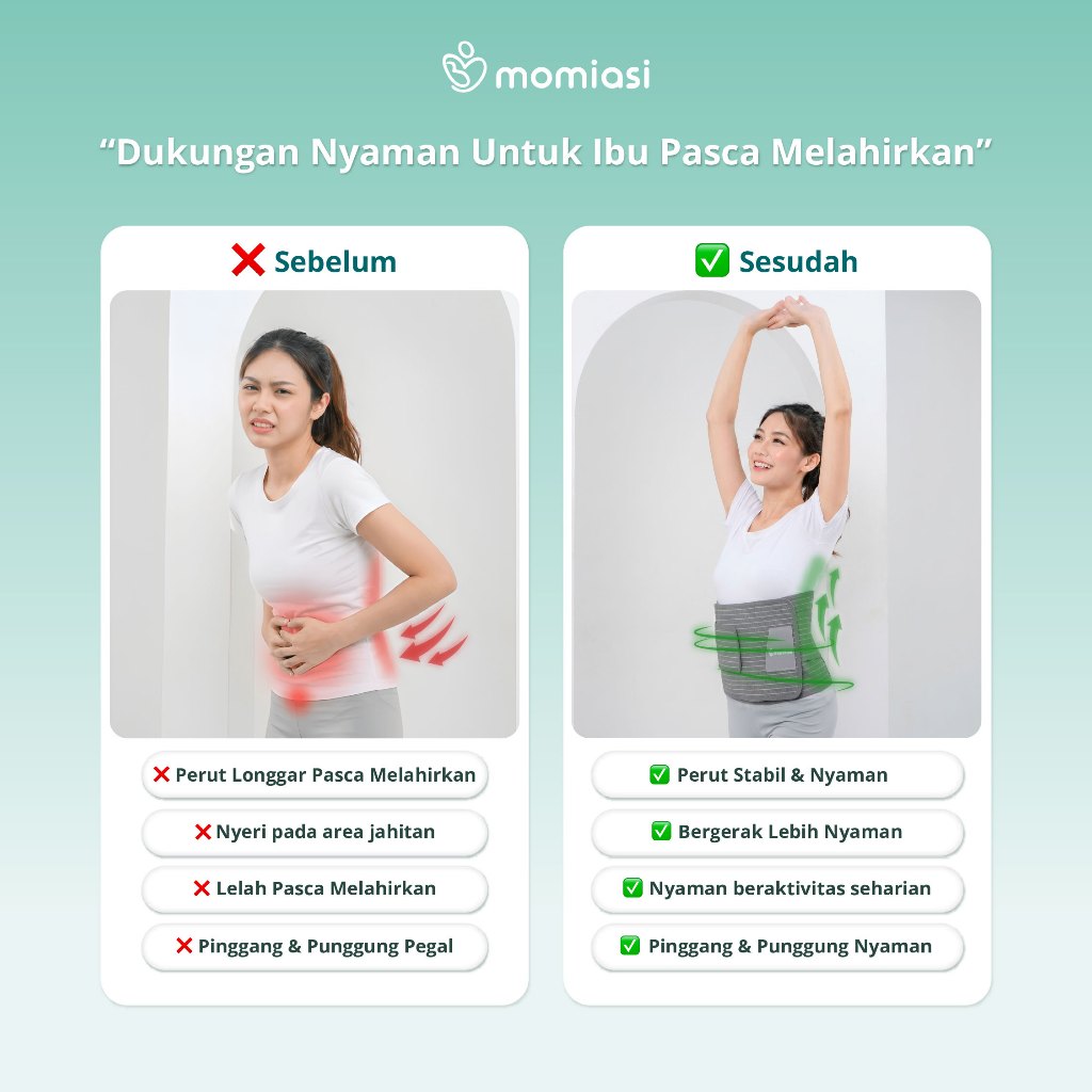 Momiasi - Korset Nano Bamboo FAST SLIM - Premium Korset Nano Bamboo Pasca Melahirkan