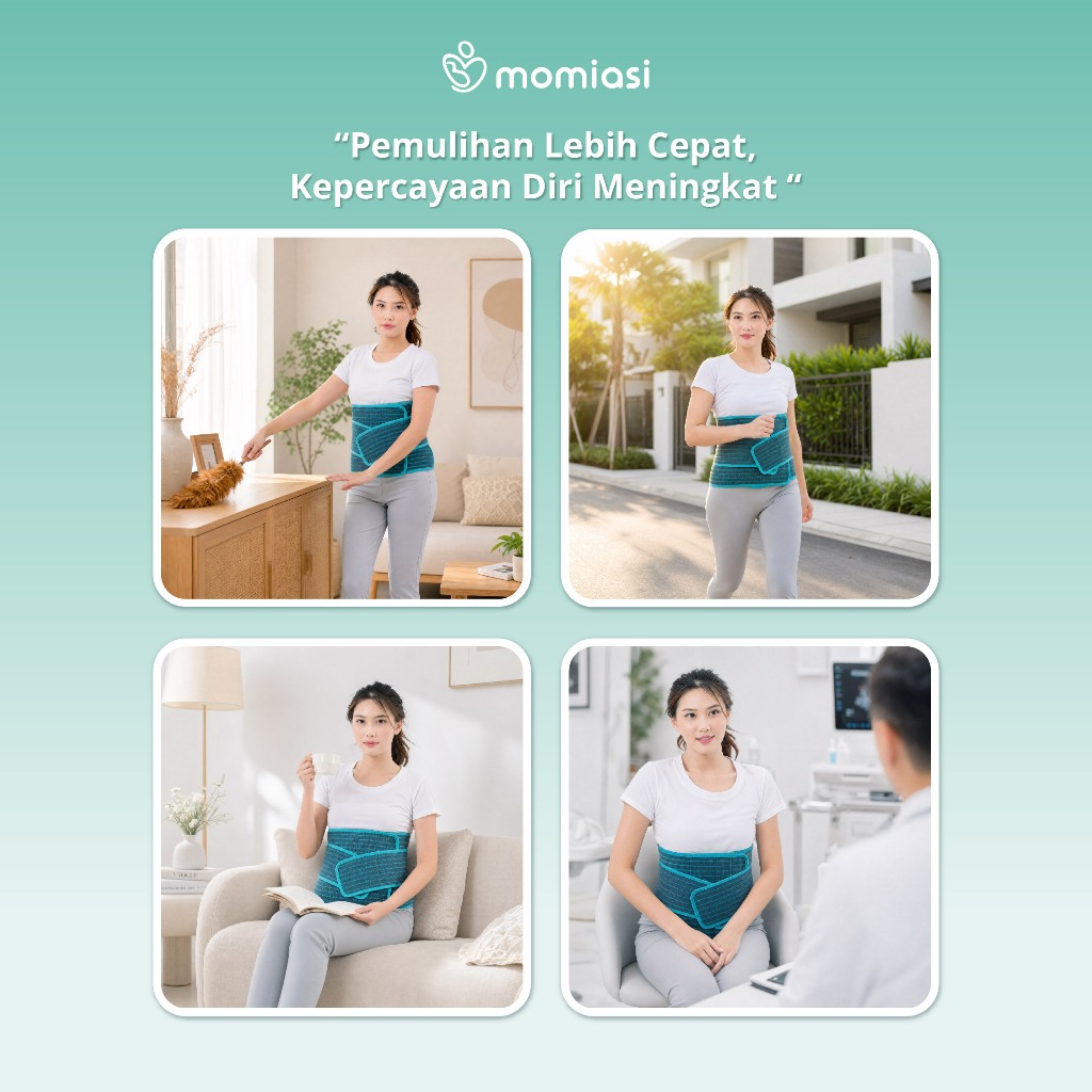 Momiasi - Korset Nanno Bamboo Charcoal - Korset Postpartum Adjustable