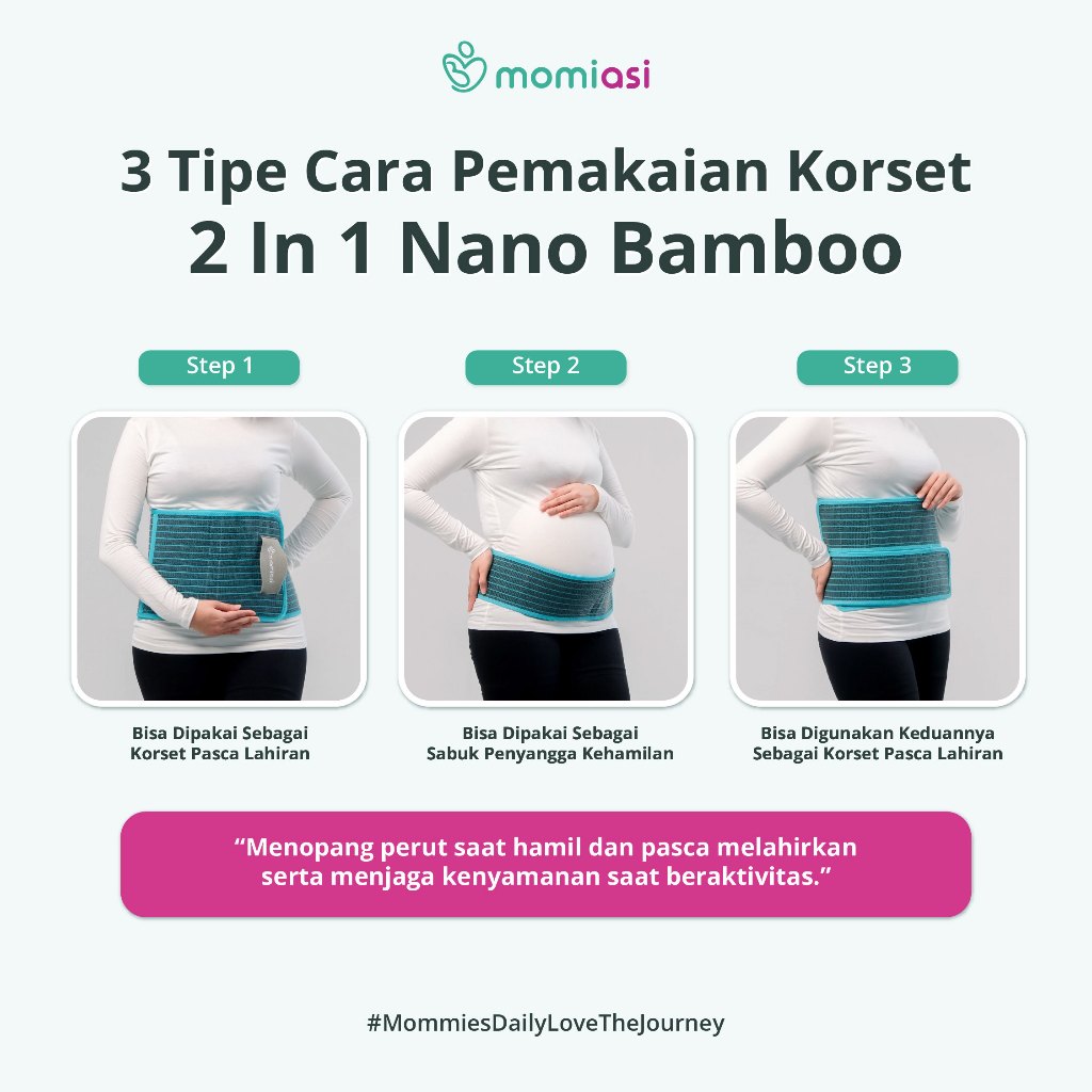 Momiasi - Korset 2 in 1 Nano Bamboo Fast Slim Premium - Postpartum Corset & Maternity Multifungsi