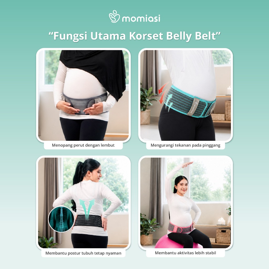 Momiasi – Belly Belt Bamboo Maternity Corset - Sabuk Penyangga Perut Ibu Hamil Premium
