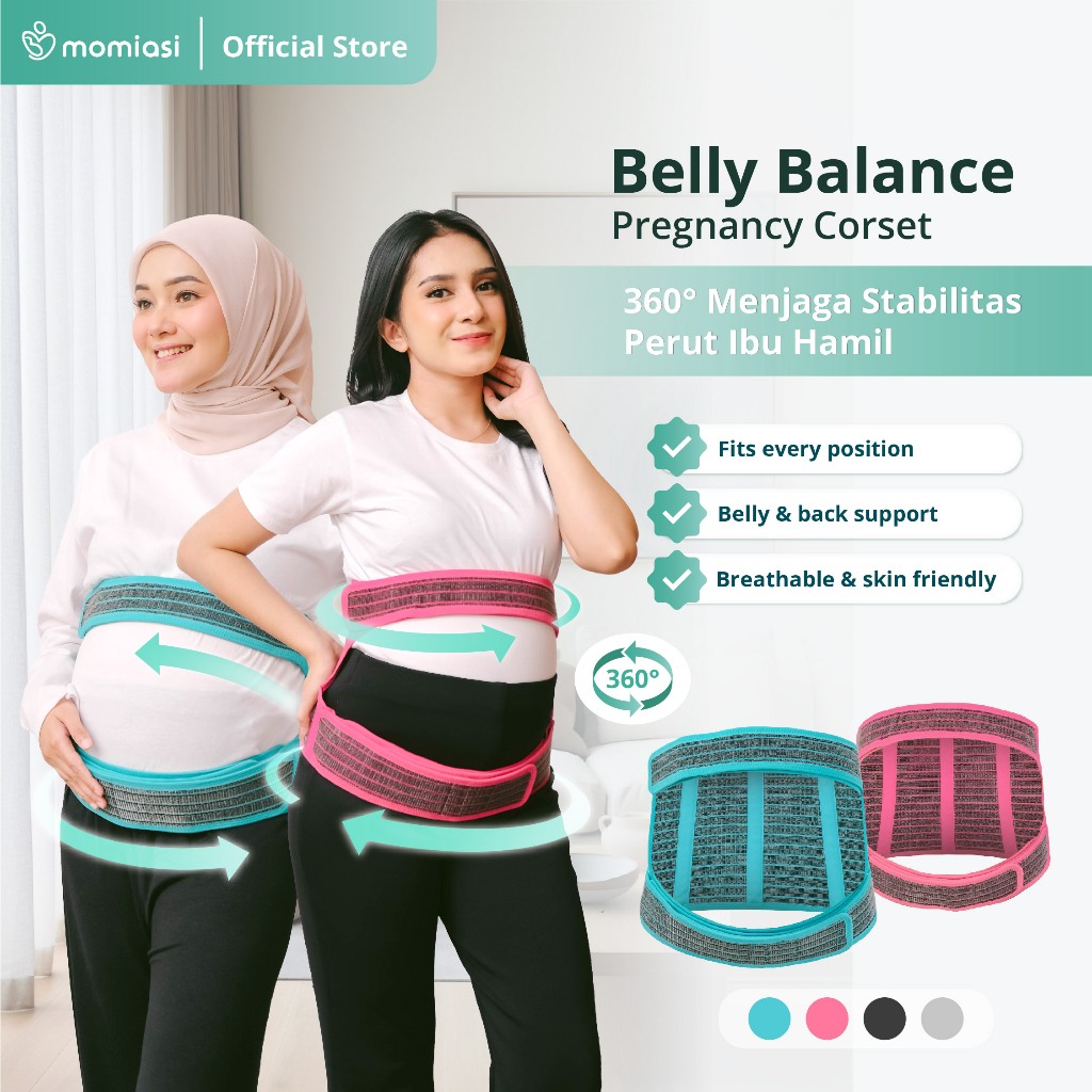 Momiasi – Belly Balance Bamboo Maternity Corset | Pregnancy Belt | Sabuk Hamil Penyangga Premium