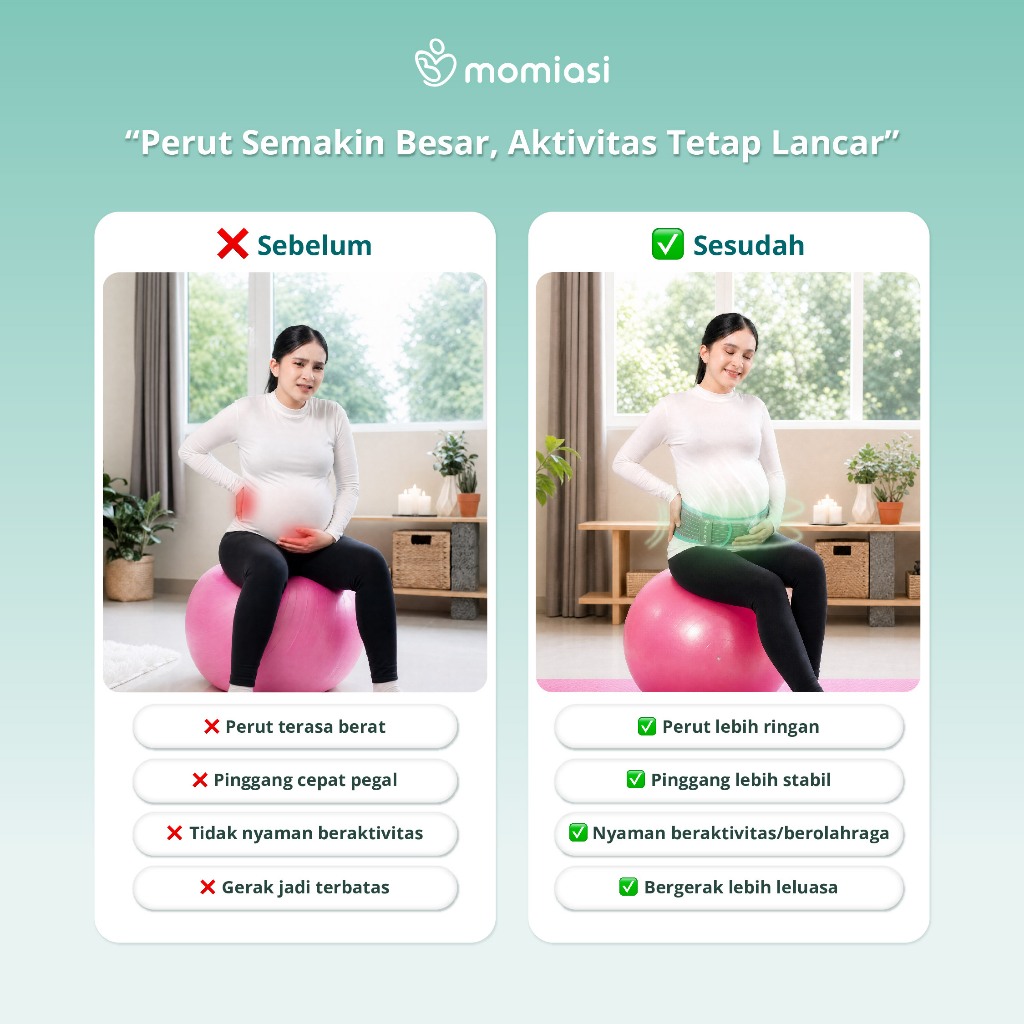 Momiasi – Belly Belt Bamboo Maternity Corset - Sabuk Penyangga Perut Ibu Hamil Premium