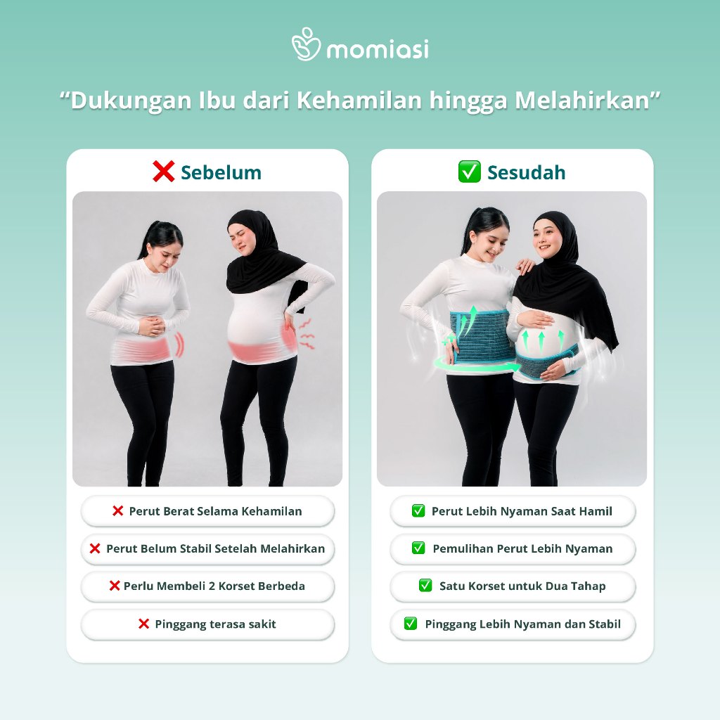 Momiasi - Korset 2 in 1 Nano Bamboo Fast Slim Premium - Postpartum Corset & Maternity Multifungsi