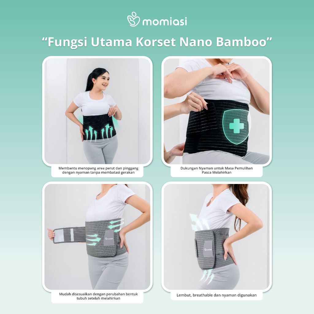 Momiasi - Korset Nano Bamboo FAST SLIM - Premium Korset Nano Bamboo Pasca Melahirkan