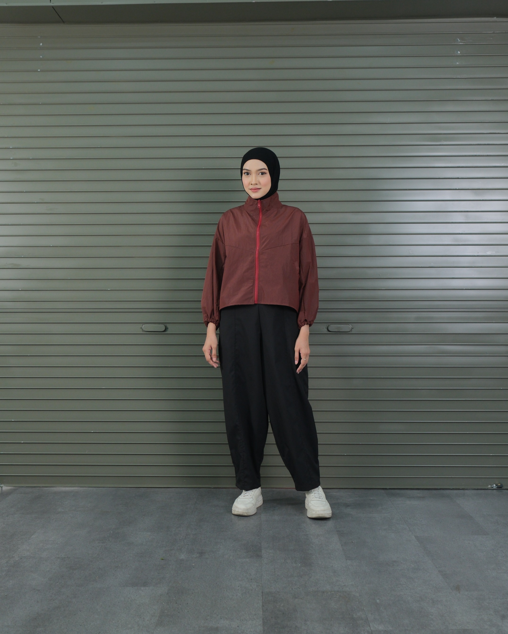 eleanorre Amora Crop Jaket II Jaket Wanita Parasut Premium