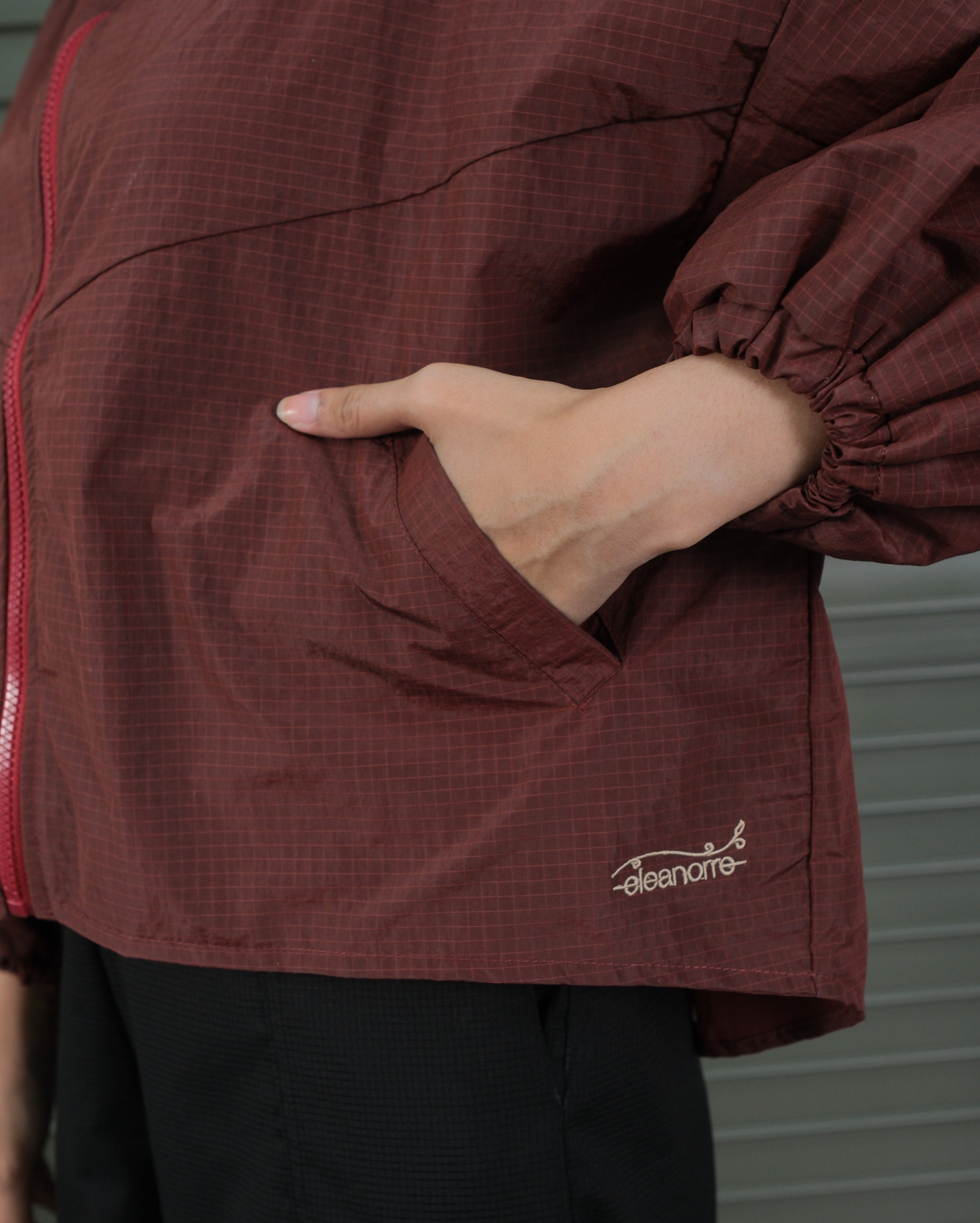 eleanorre Amora Crop Jaket II Jaket Wanita Parasut Premium