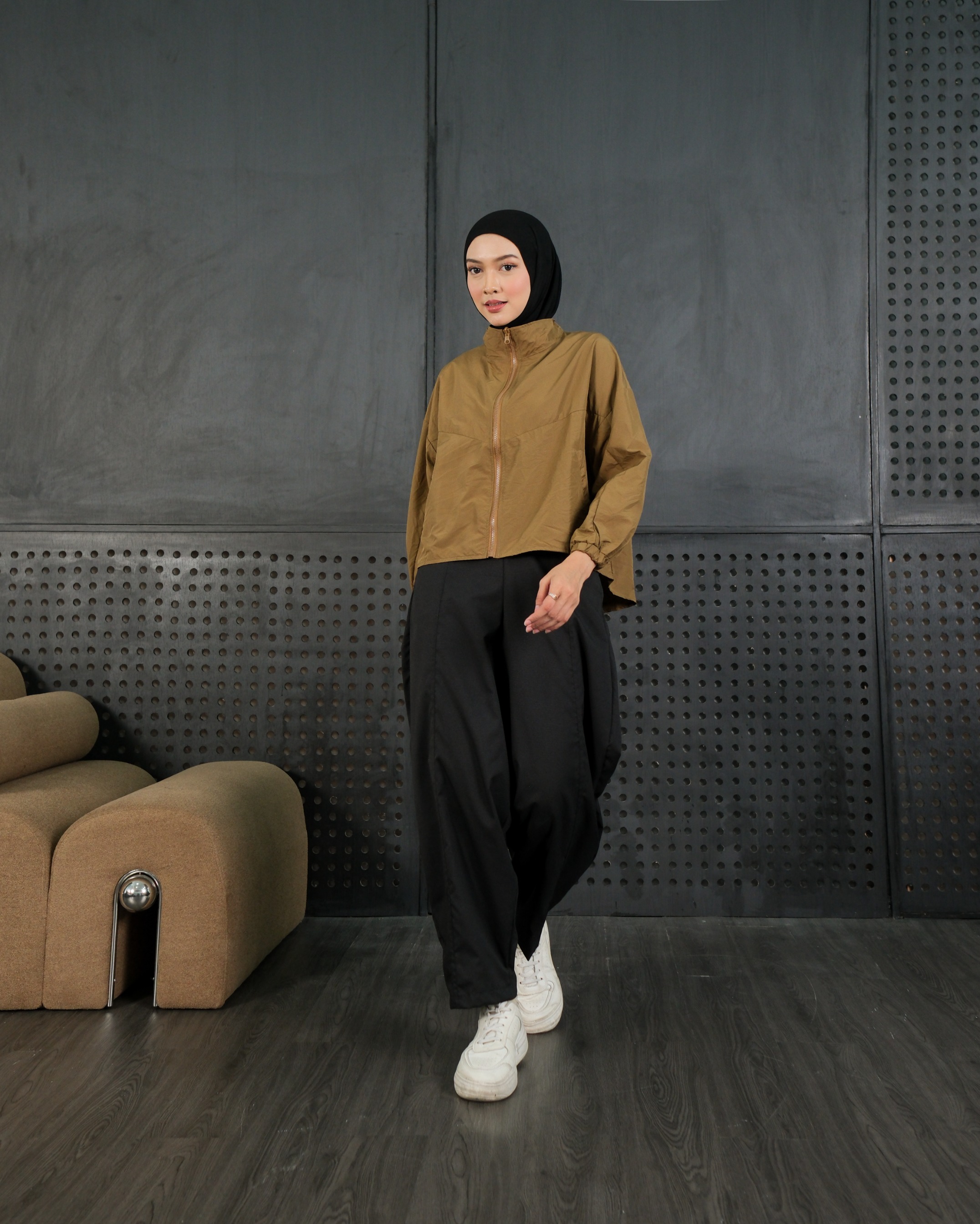 eleanorre Amora Crop Jaket II Jaket Wanita Parasut Premium