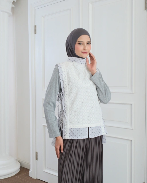 eleanorre Elena Embroidery Vest Atasan Wanita