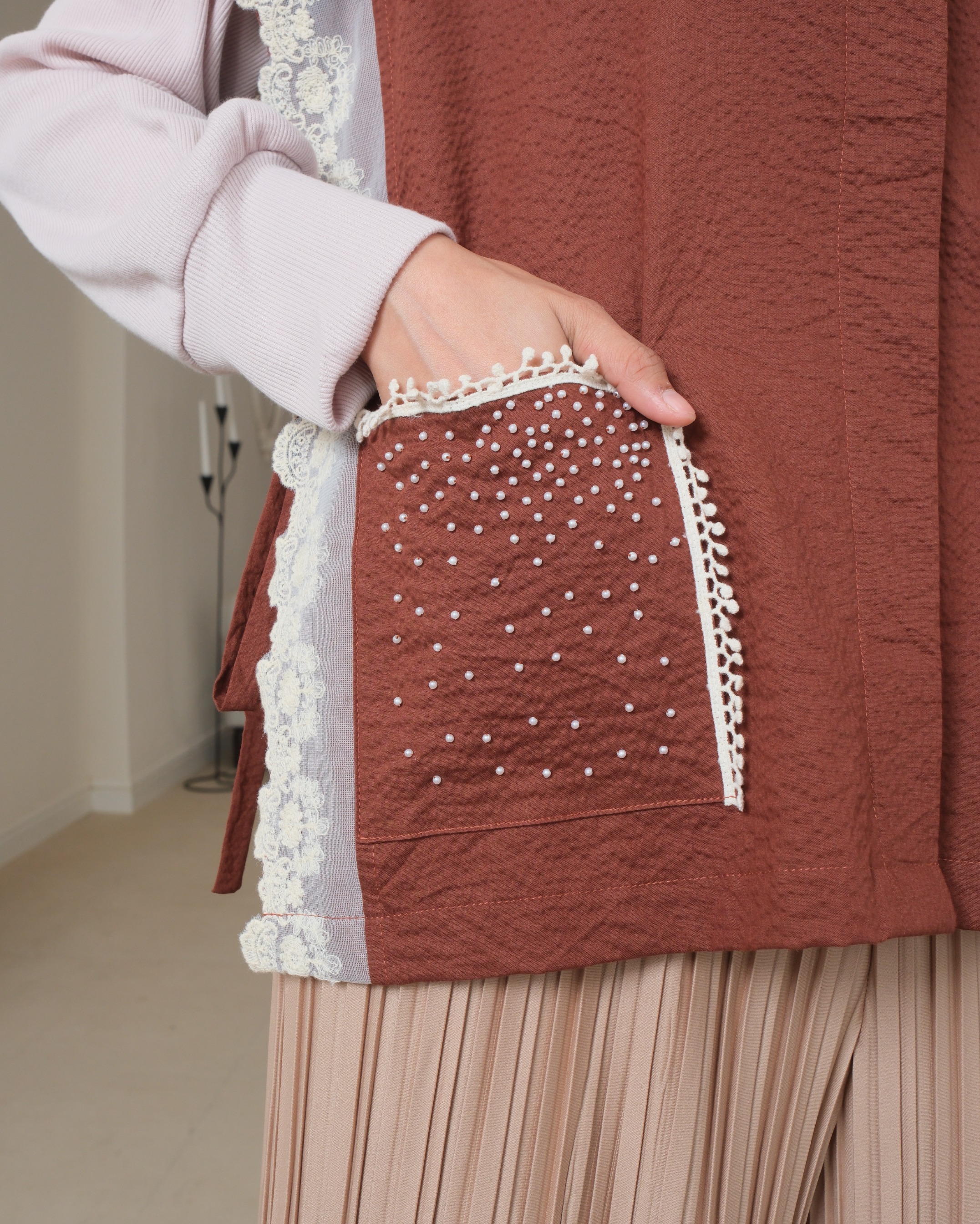 eleanorre Caroline Lace Vest Atasan Wanita