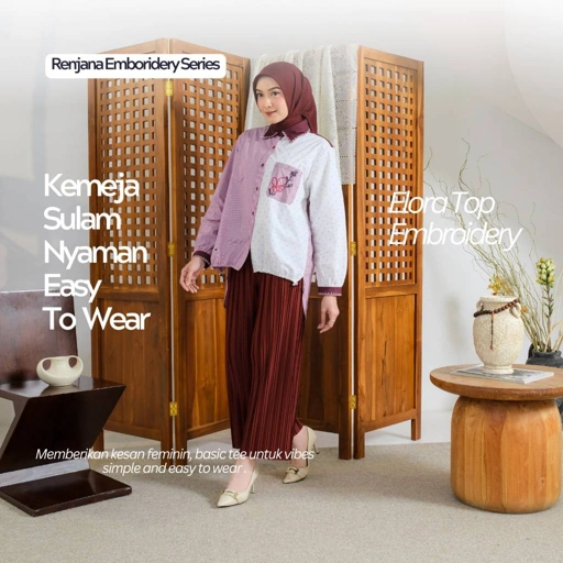 eleanorre Renjana Series Elora Top Embroidery Atasan Wanita
