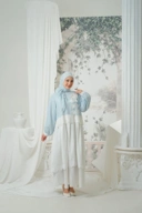 eleanorre Safa Azzahra Dress Ash Blue