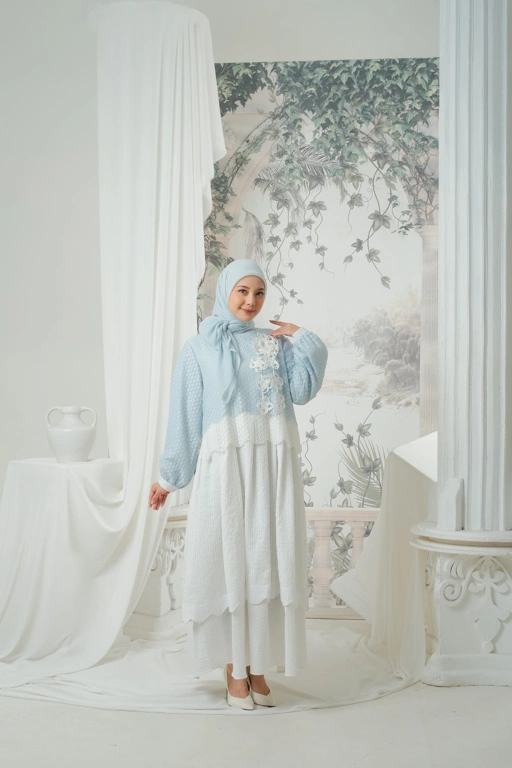 eleanorre Safa Azzahra Dress Ash Blue