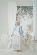 eleanorre Safa Azzahra Dress Ash Blue