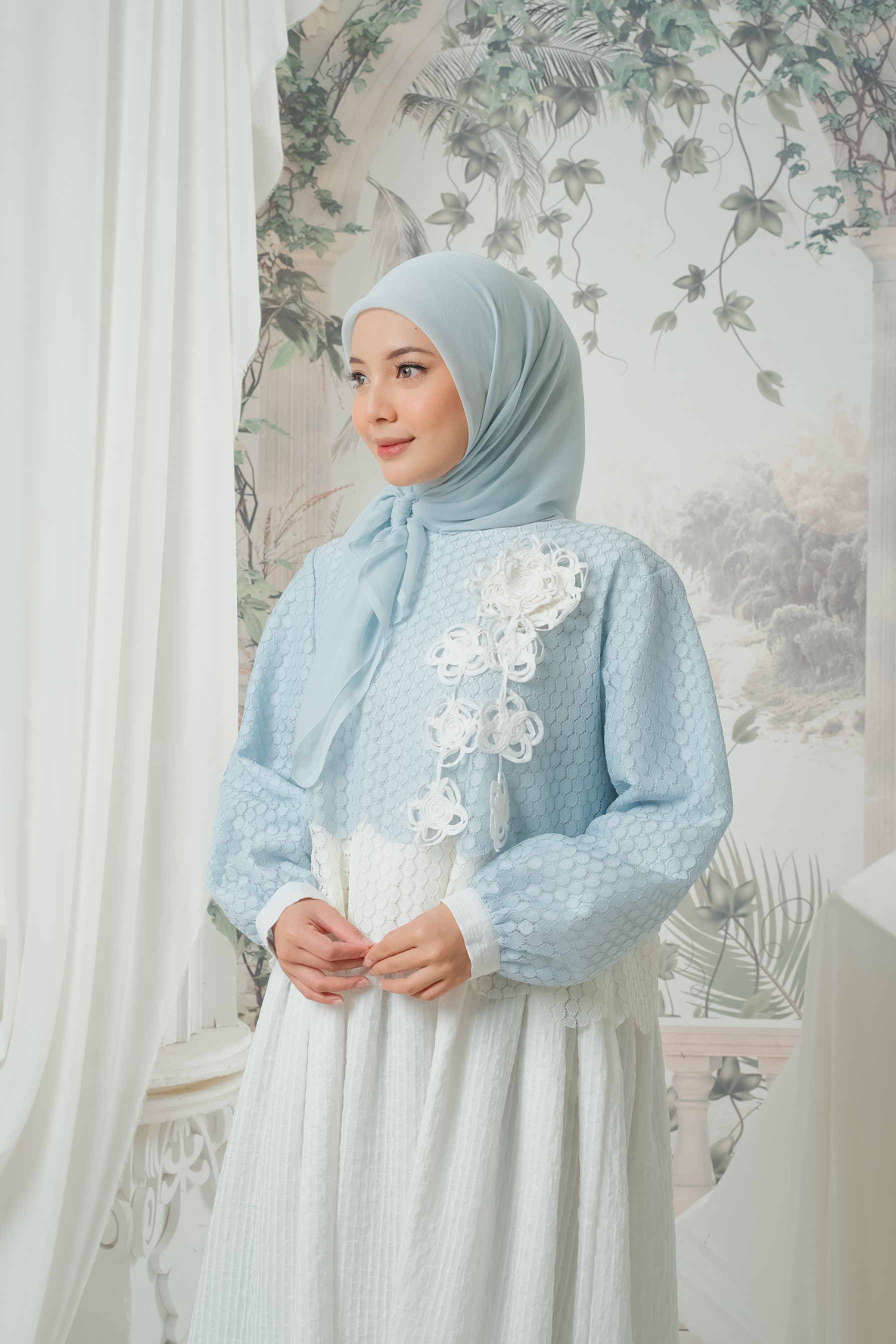 eleanorre Safa Azzahra Dress Ash Blue