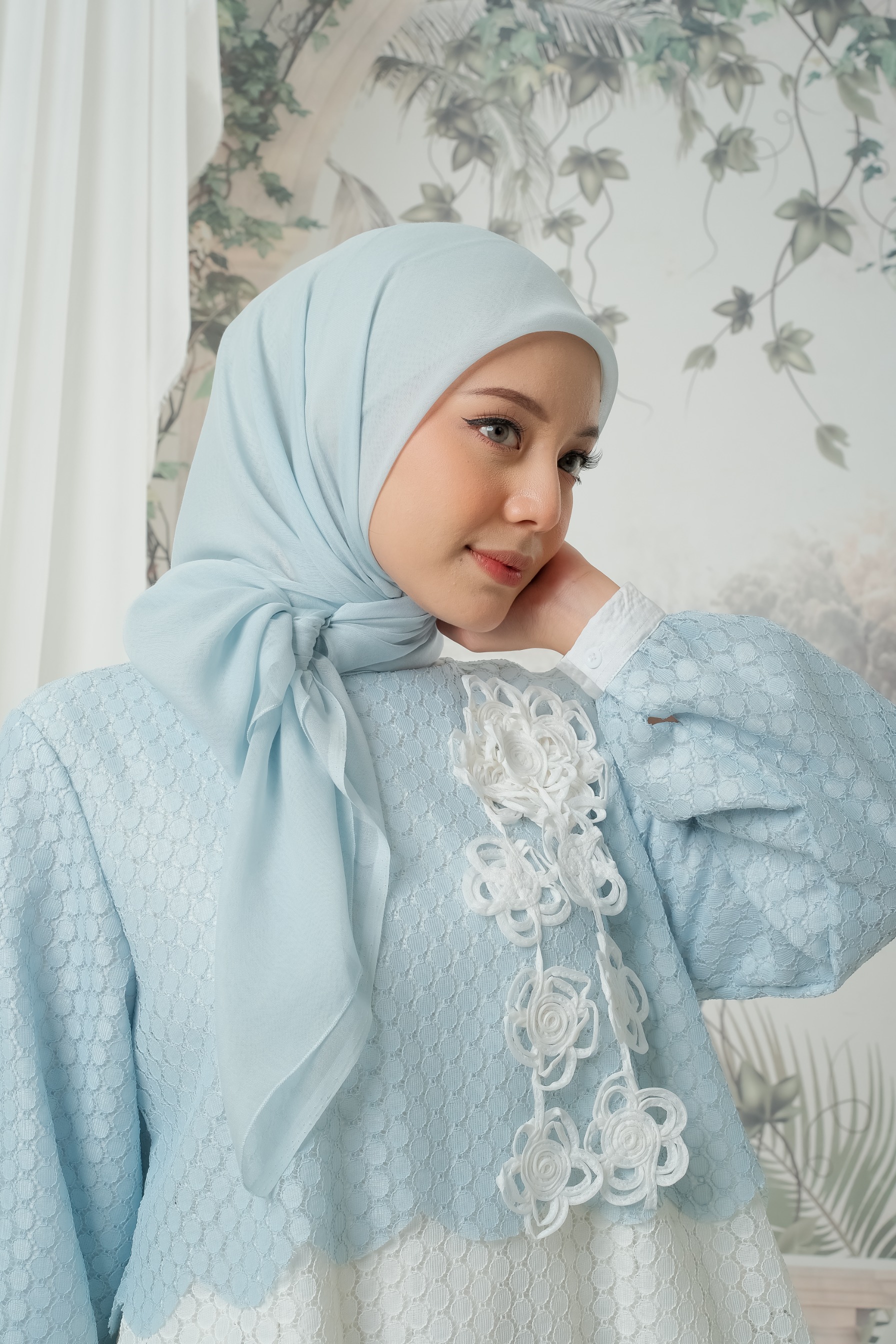 eleanorre Safa Azzahra Dress Ash Blue