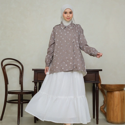 eleanorre Dakota Dots Jacket Atasan Wanita
