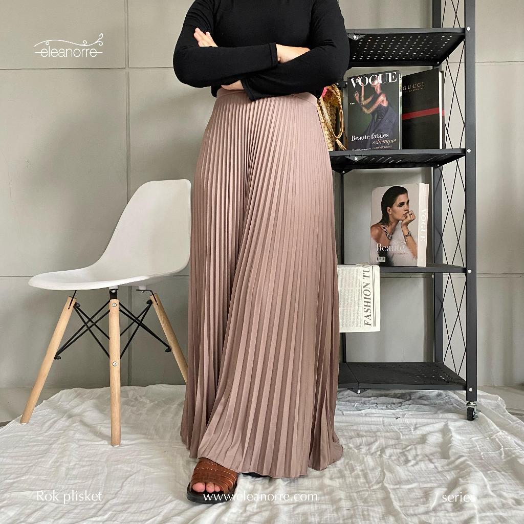 Eleanorre Rok Plisket Skirt Pleats Rok Bawahan Wanita Premium