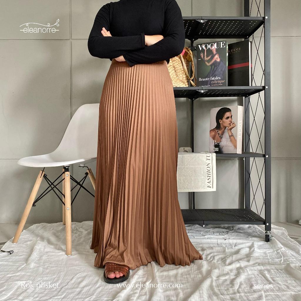 Eleanorre Rok Plisket Skirt Pleats Rok Bawahan Wanita Premium